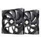 Thermaltake TOUGHFAN 14 Carcasa del ordenador Ventilador 14 cm Negro 2 pieza(s)
